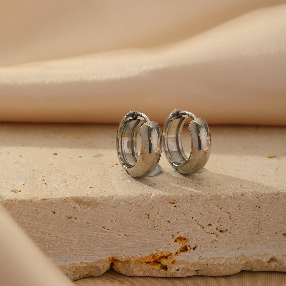 Chunky Hoop Earring | 10mm | Silver