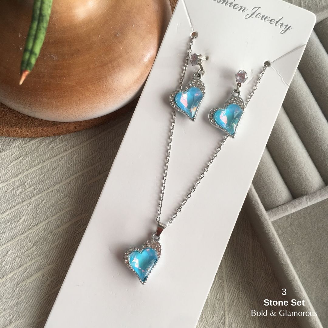 Stone Jewelry Set | Set #3 | Blue
