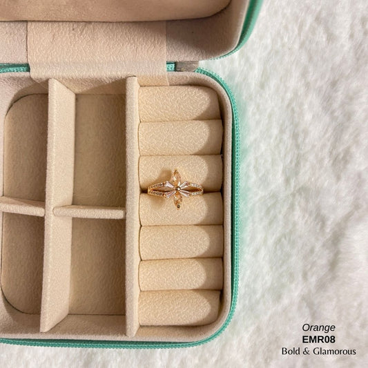 Diamond Cut Ring | EMR08 | Orange