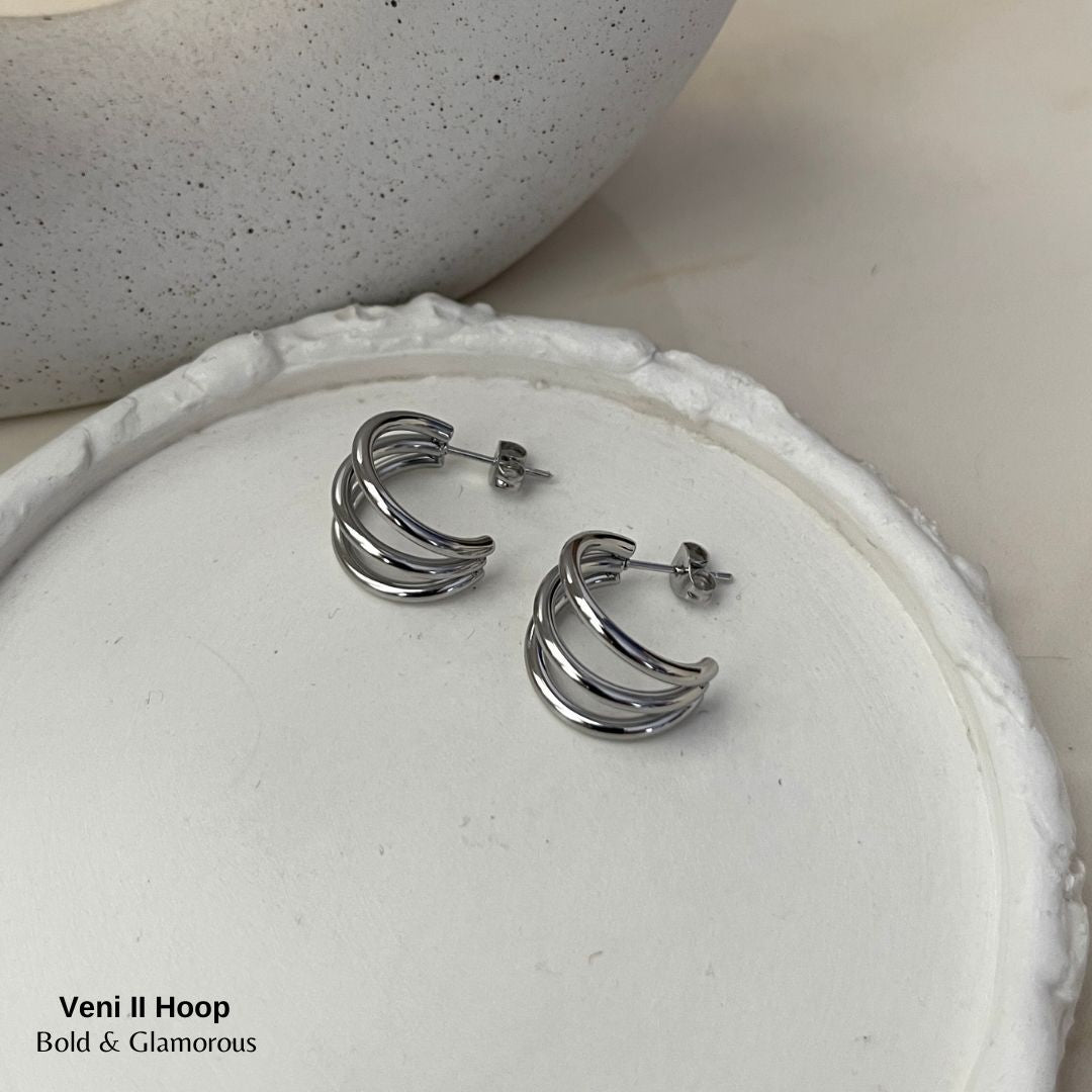 Hoop Earring | Veni II Hoop | Silver