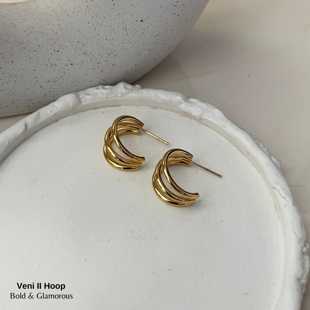 Hoop Earring | Veni II Hoop | Gold