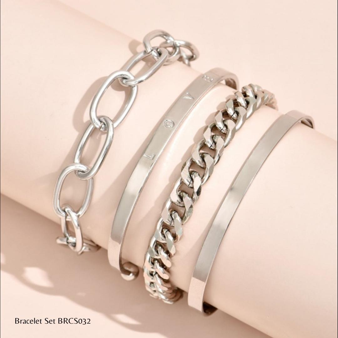 Bracelet Set | BRCS032 | Silver