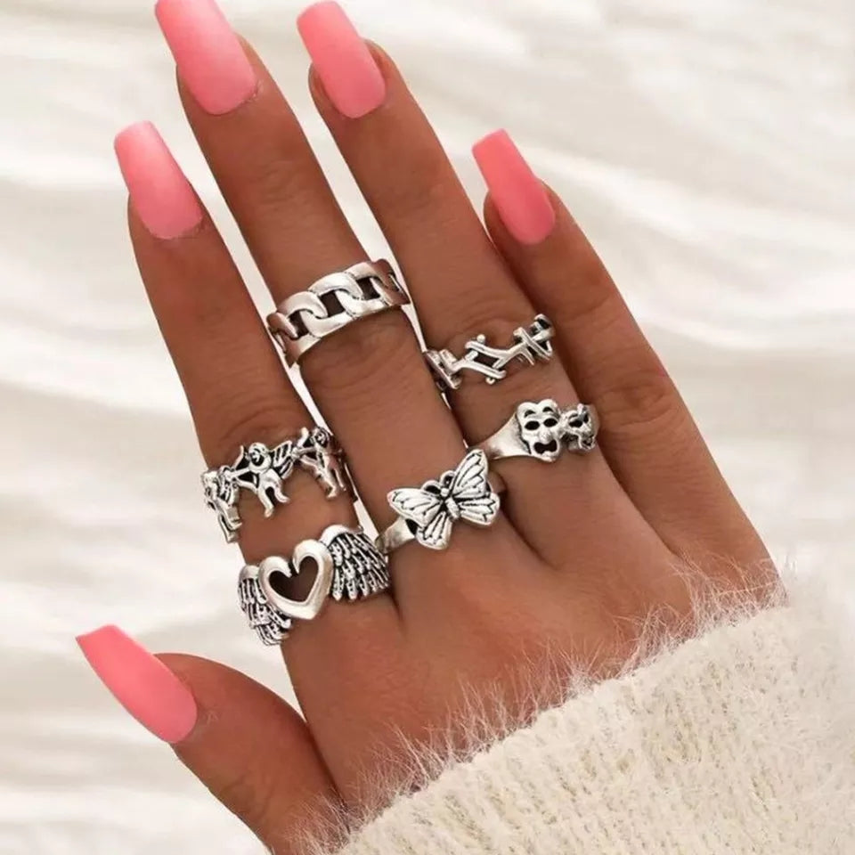 Finger Ring Set | RS024 | Silver