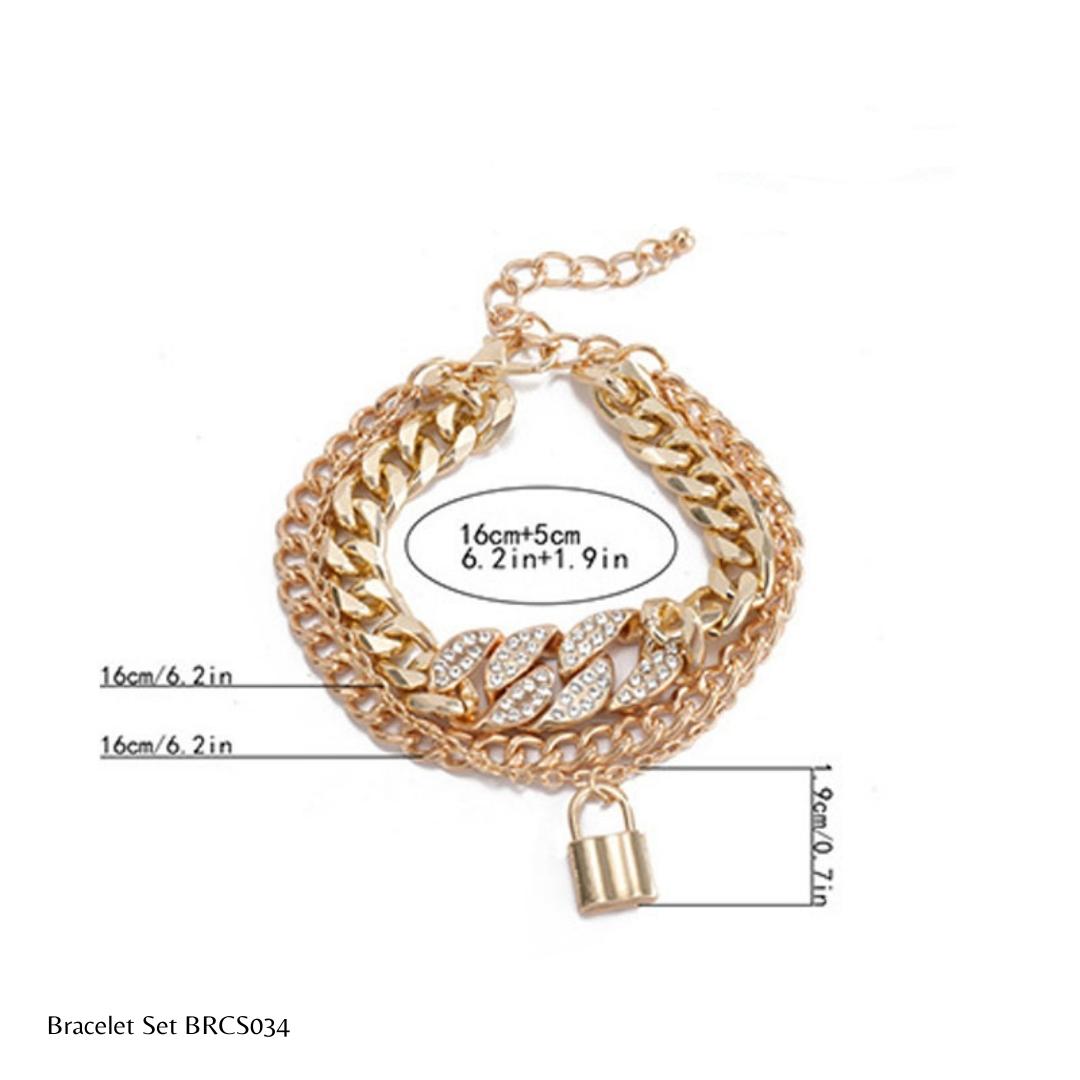 Bracelet Set | BRCS034 | Gold