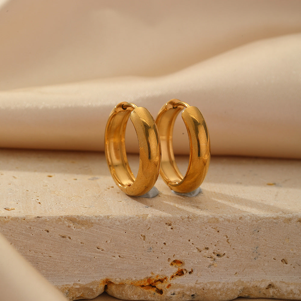 Chunky Hoop Earring | 16mm | Gold
