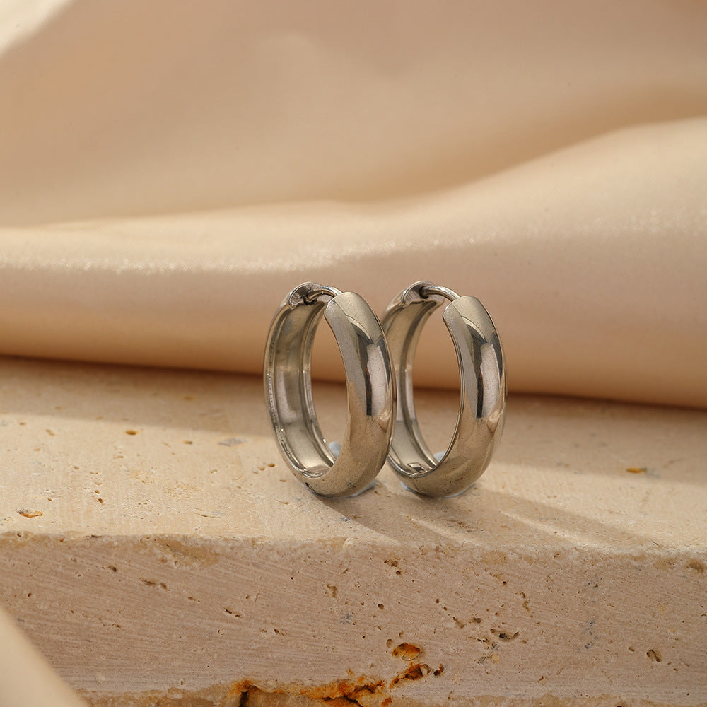 Chunky Hoop Earring | 16mm | Silver