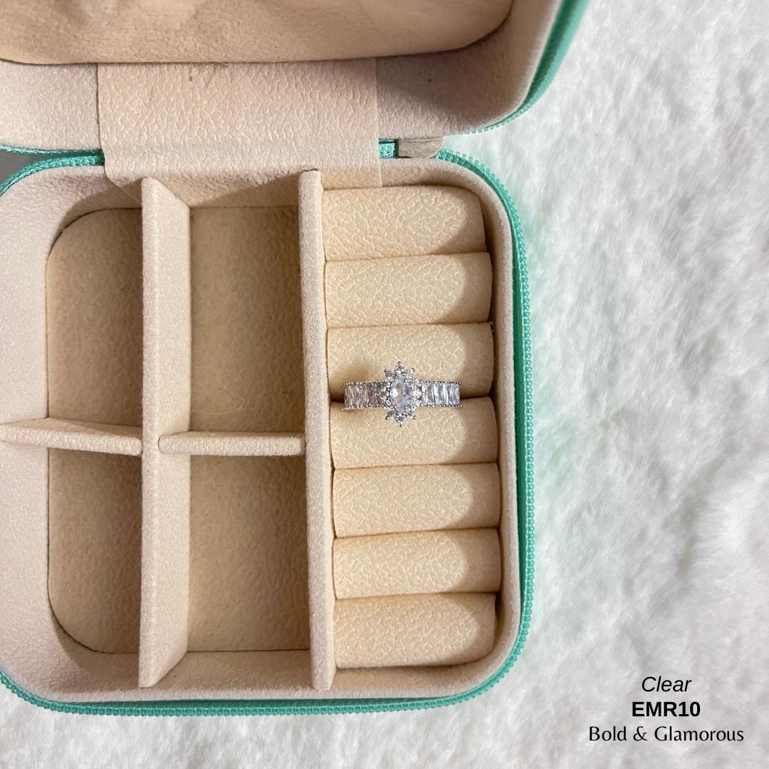 Diamond Cut SIlver Rings | EMR10 | Clear