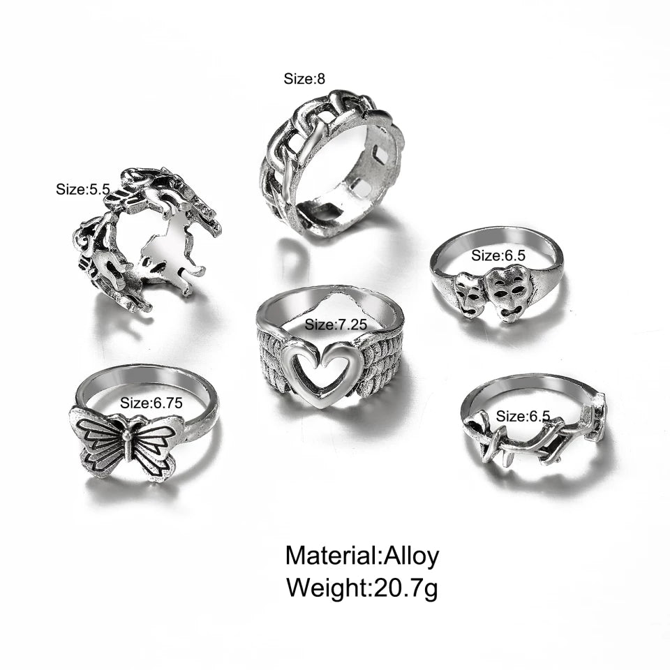 Finger Ring Set | RS024 | Silver