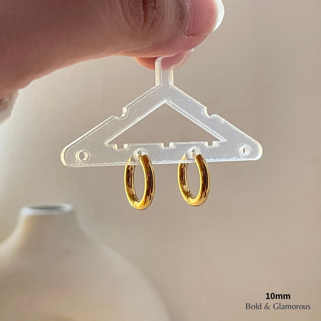 Simple Hoop Earring | 10mm | Gold