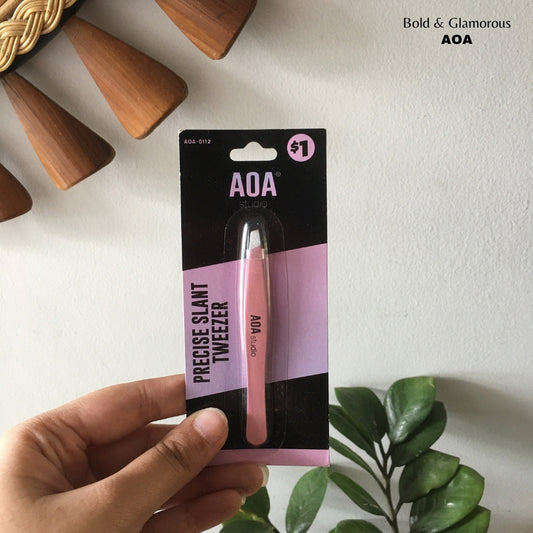 AOA Precision Slant Tweezer | Pink