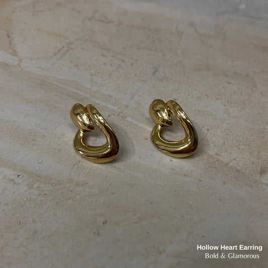 Statement Earring | STE013 | Hollow Heart Earring