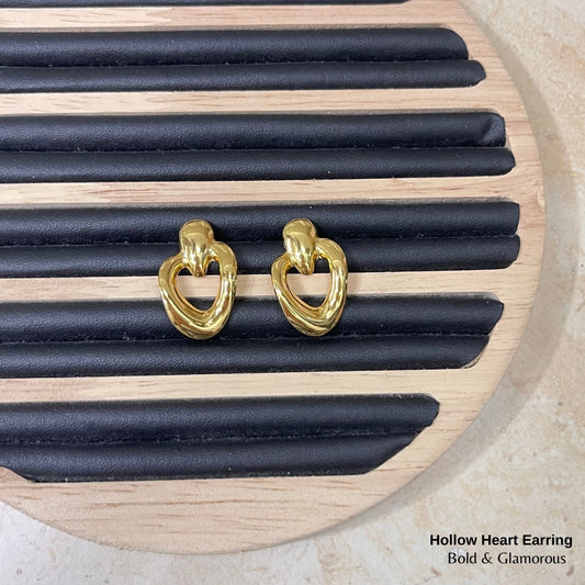 Statement Earring | STE013 | Hollow Heart Earring