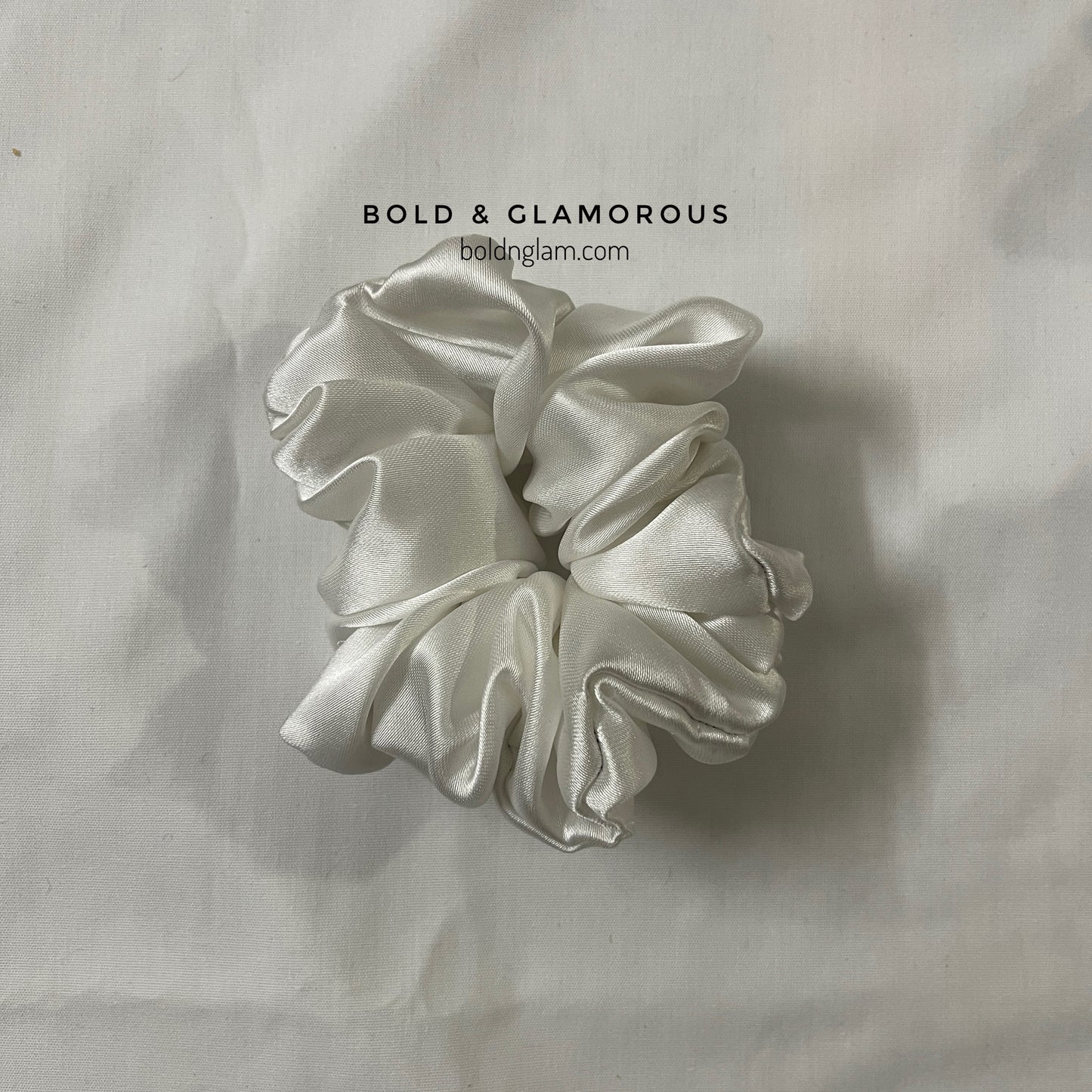 Japanese Silk Scrunchies #7 White