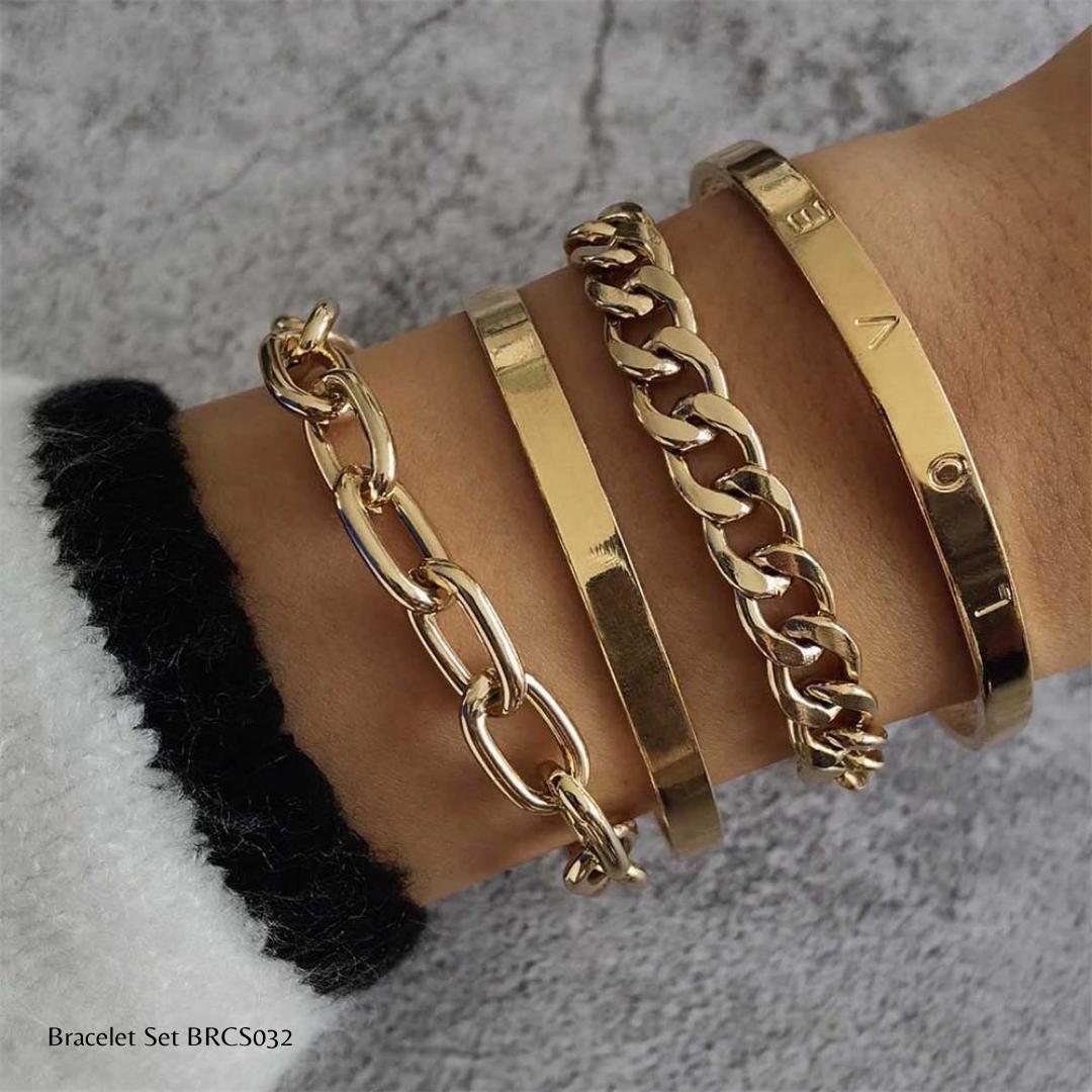 Bracelet Set | BRCS032 | Gold