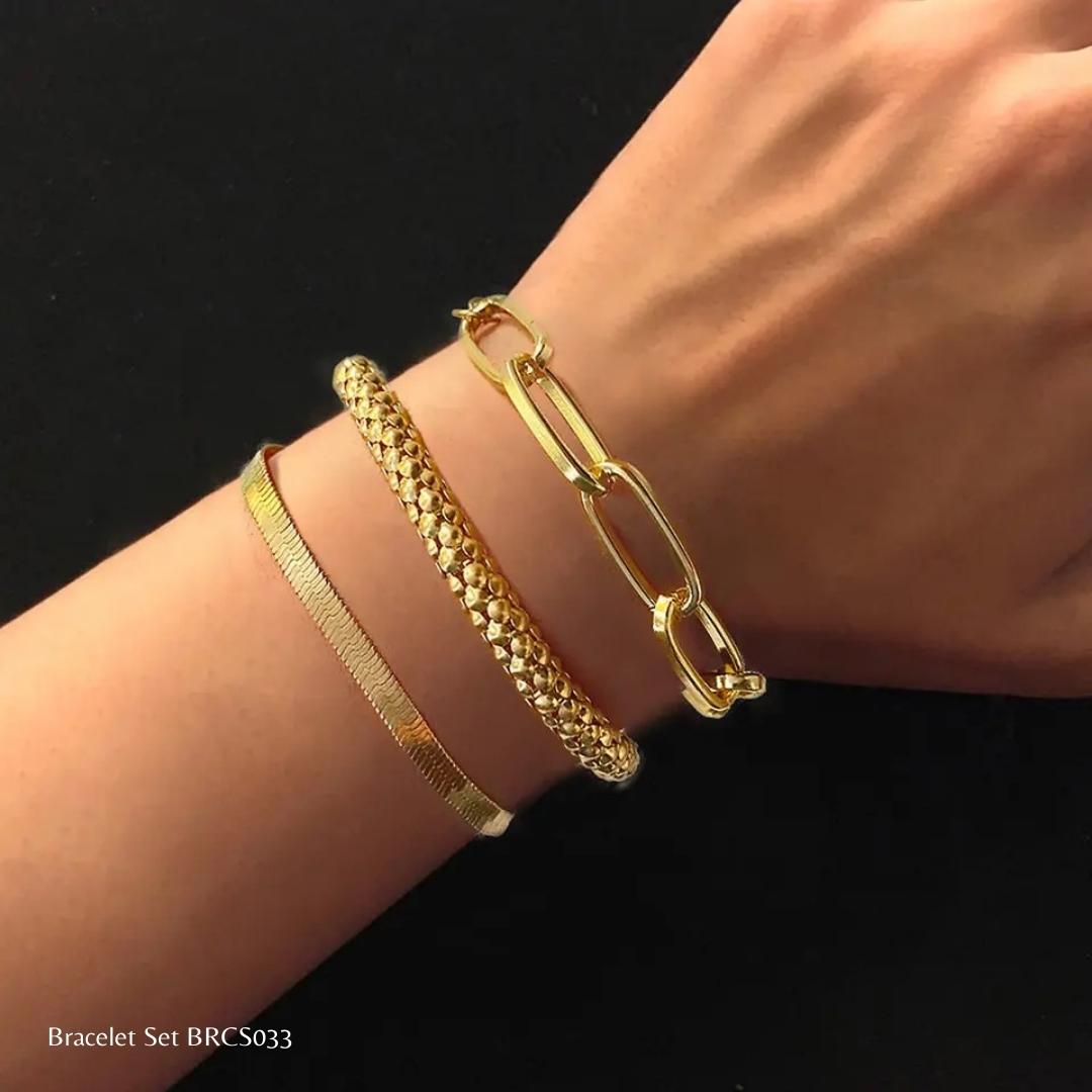 Bracelet Set | BRCS033 | Gold
