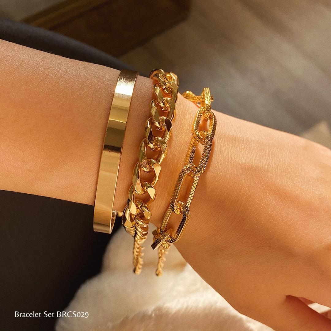 Bracelet Set | BRCS029 | Gold