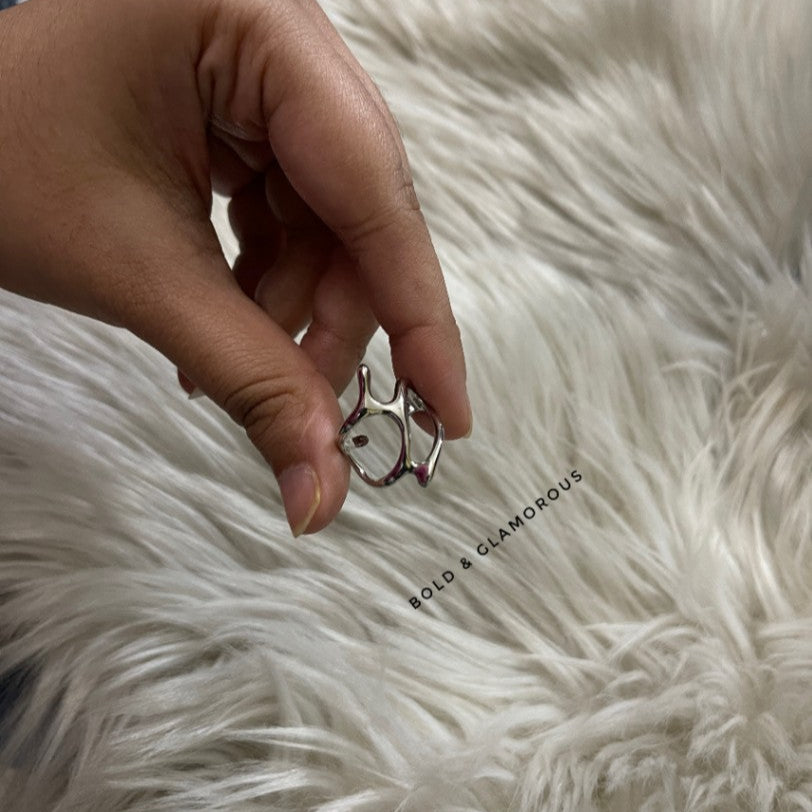 Hollow Branch Ring | SR053 | Silver