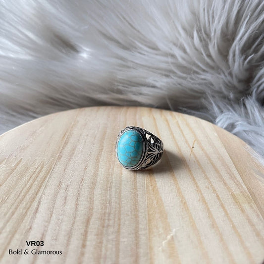 Vintage Ring | VR03 | Aqua Blue