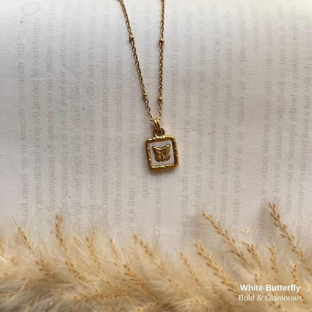 Necklace | SN113 | White Butterfly