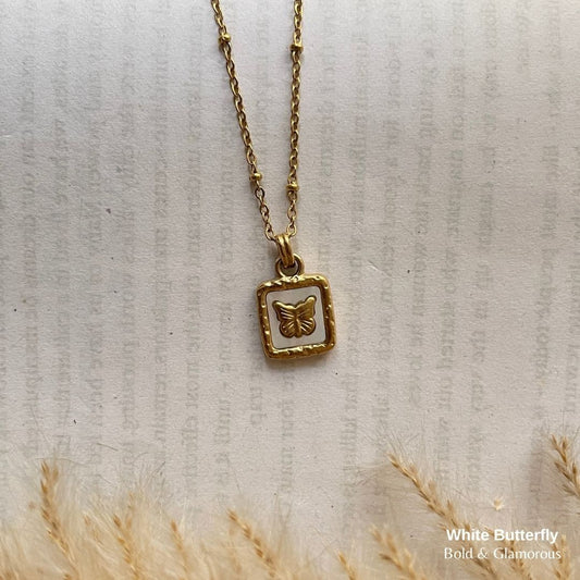 Necklace | SN113 | White Butterfly
