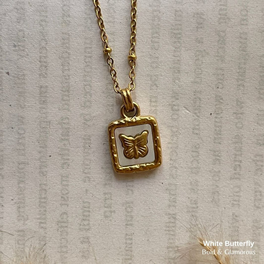 Necklace | SN113 | White Butterfly