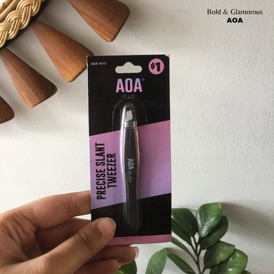 AOA Precision Slant Tweezer | Black