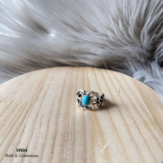 Vintage Ring | VR04 | Aqua Blue