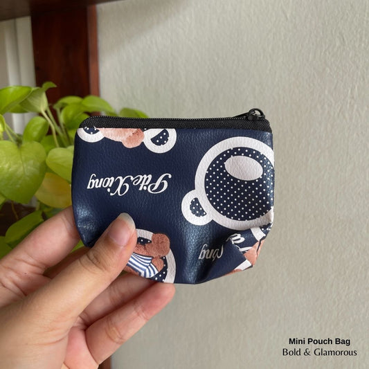 Mini Pouch Bag | MB01 | Blue Teddy