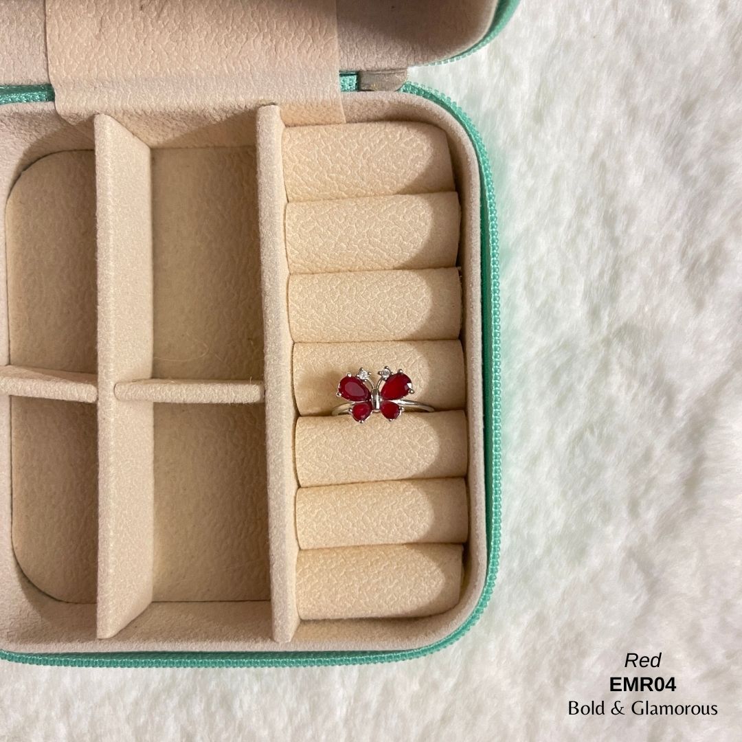Butterfly Ring | EMR04 | Red