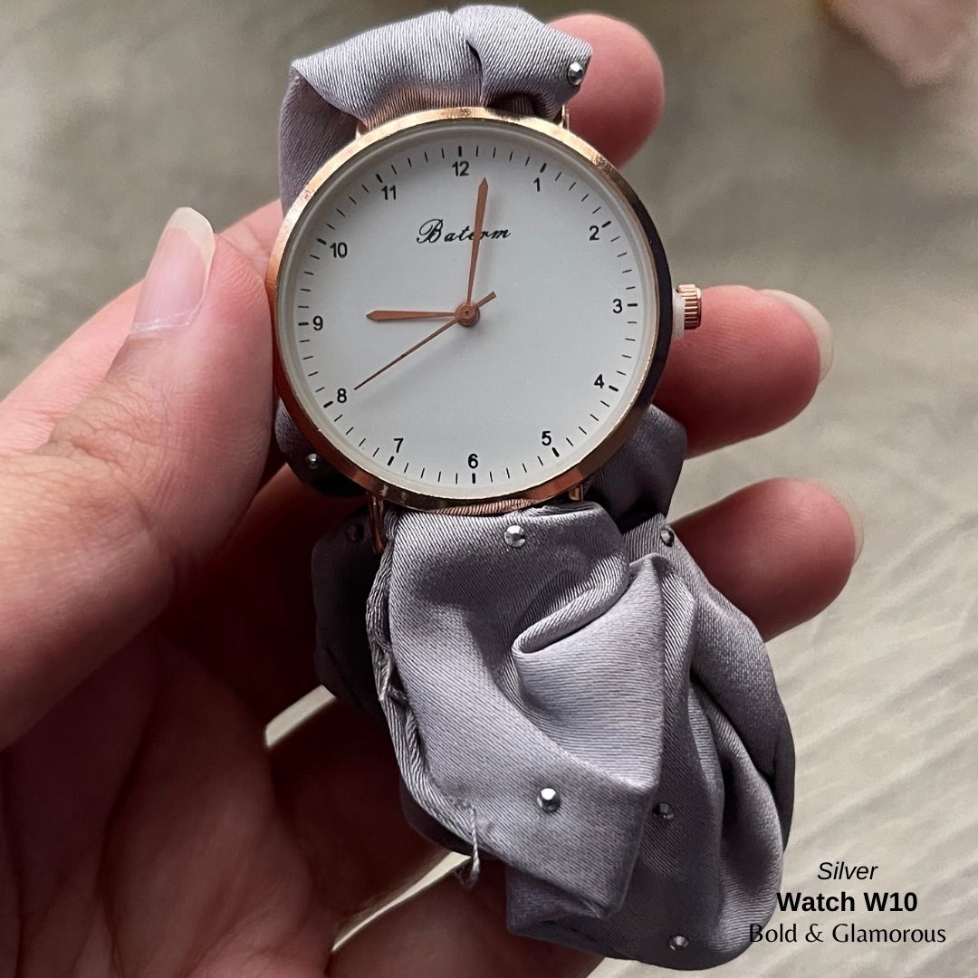 Scrunchie Watch | W10 | Silver