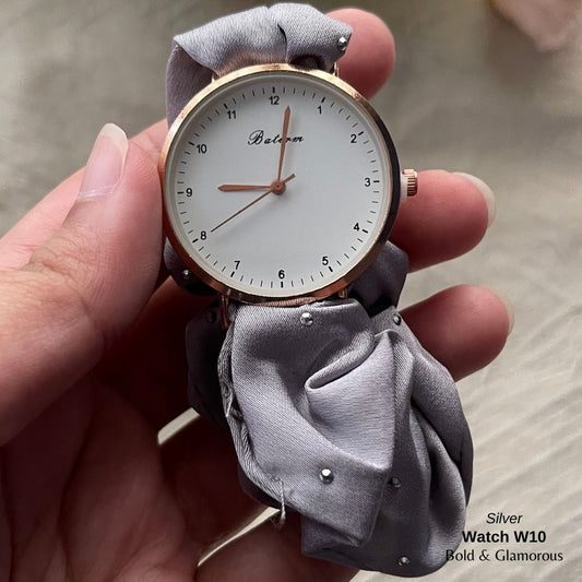 Scrunchie Watch | W10 | Silver