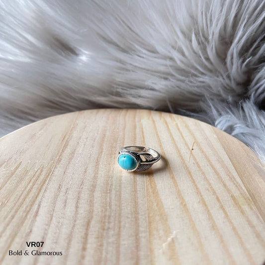 Vintage Ring | VR07 | Aqua Blue
