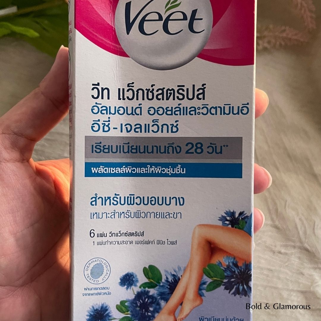 Veet Wax Strips Almond Oil and Vitamin E for Sensitive Skin