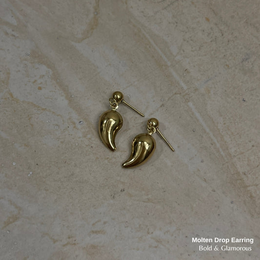 Statement Earring | STE020 | Molten Drop Earrings