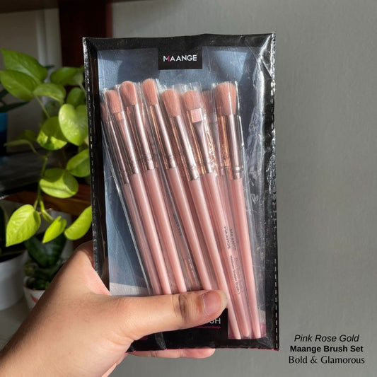 Maange 13PC Eye Brush Set | Pink Rose Gold