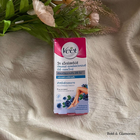 Veet Wax Strips Almond Oil and Vitamin E for Sensitive Skin