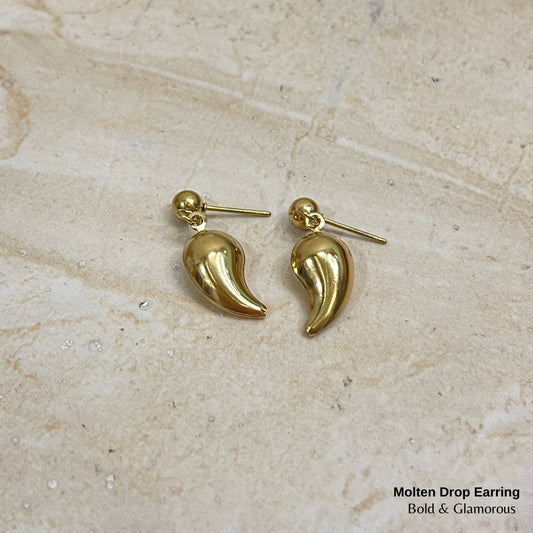 Statement Earring | STE020 | Molten Drop Earrings