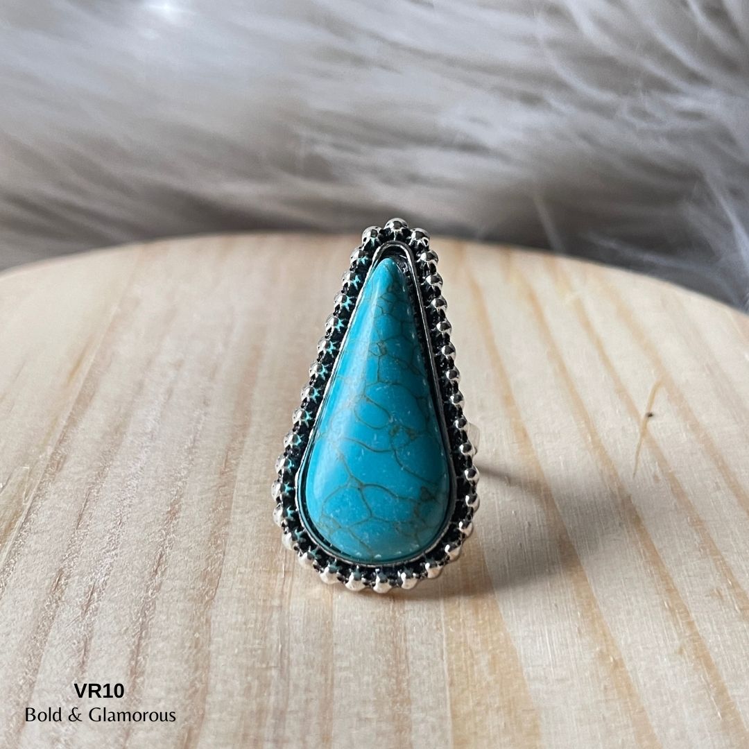 Vintage Ring | VR10 | Aqua Blue