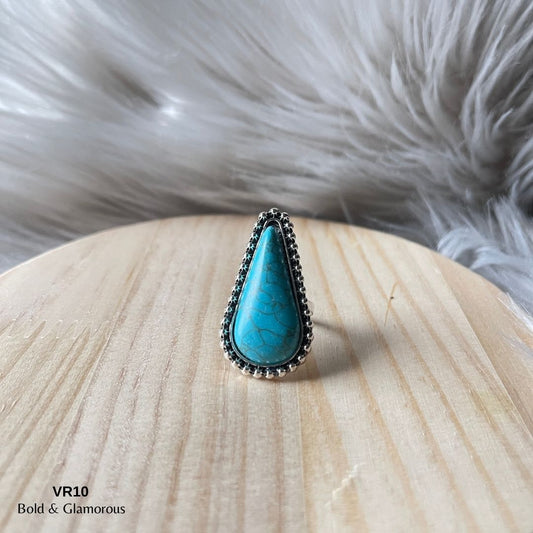 Vintage Ring | VR10 | Aqua Blue