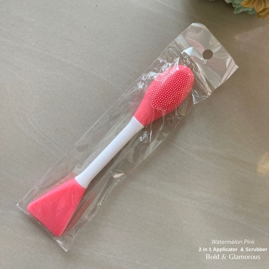 2 in 1 Face Mask Applicator & Nose Scrubber | MANS01 | Watermelon Pink