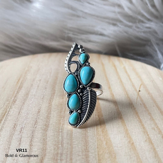 Vintage Ring | VR11 | Aqua Blue