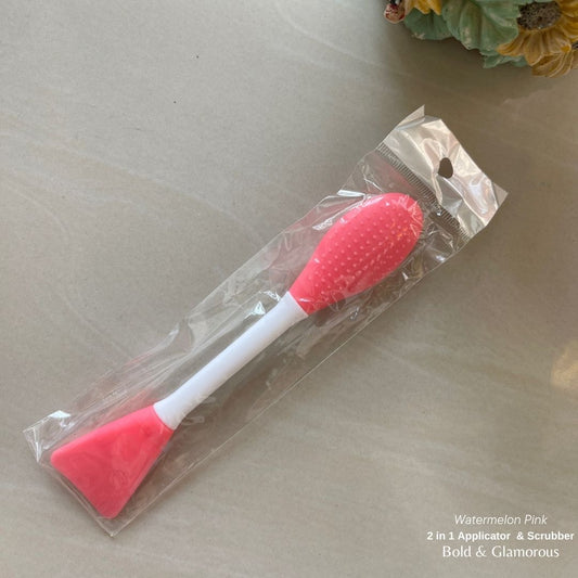 2 in 1 Face Mask Applicator & Nose Scrubber | MANS01 | Watermelon Pink