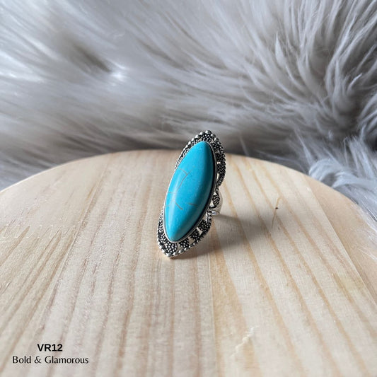 Vintage Ring | VR12 | Aqua Blue
