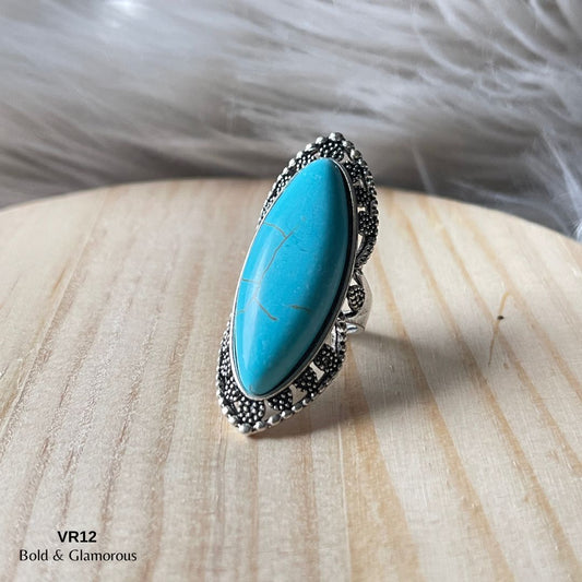 Vintage Ring | VR12 | Aqua Blue