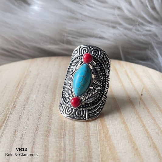 Vintage Ring | VR13 | Aqua Blue