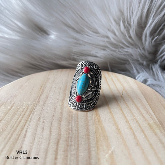Vintage Ring | VR13 | Aqua Blue