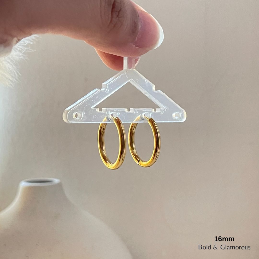 Simple Hoop Earring | 16mm | Gold