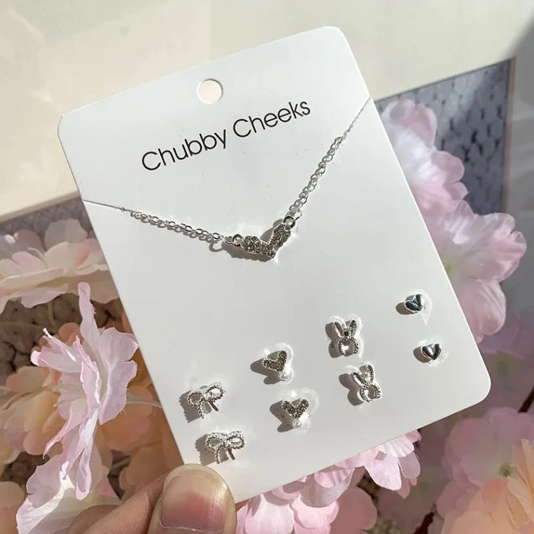 Silver Crystal Rhinestone Jewelry | Set #5
