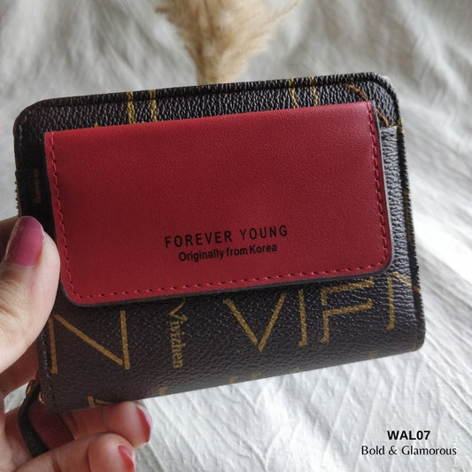 Letter Short Wallet | WAL07 | Red Brown