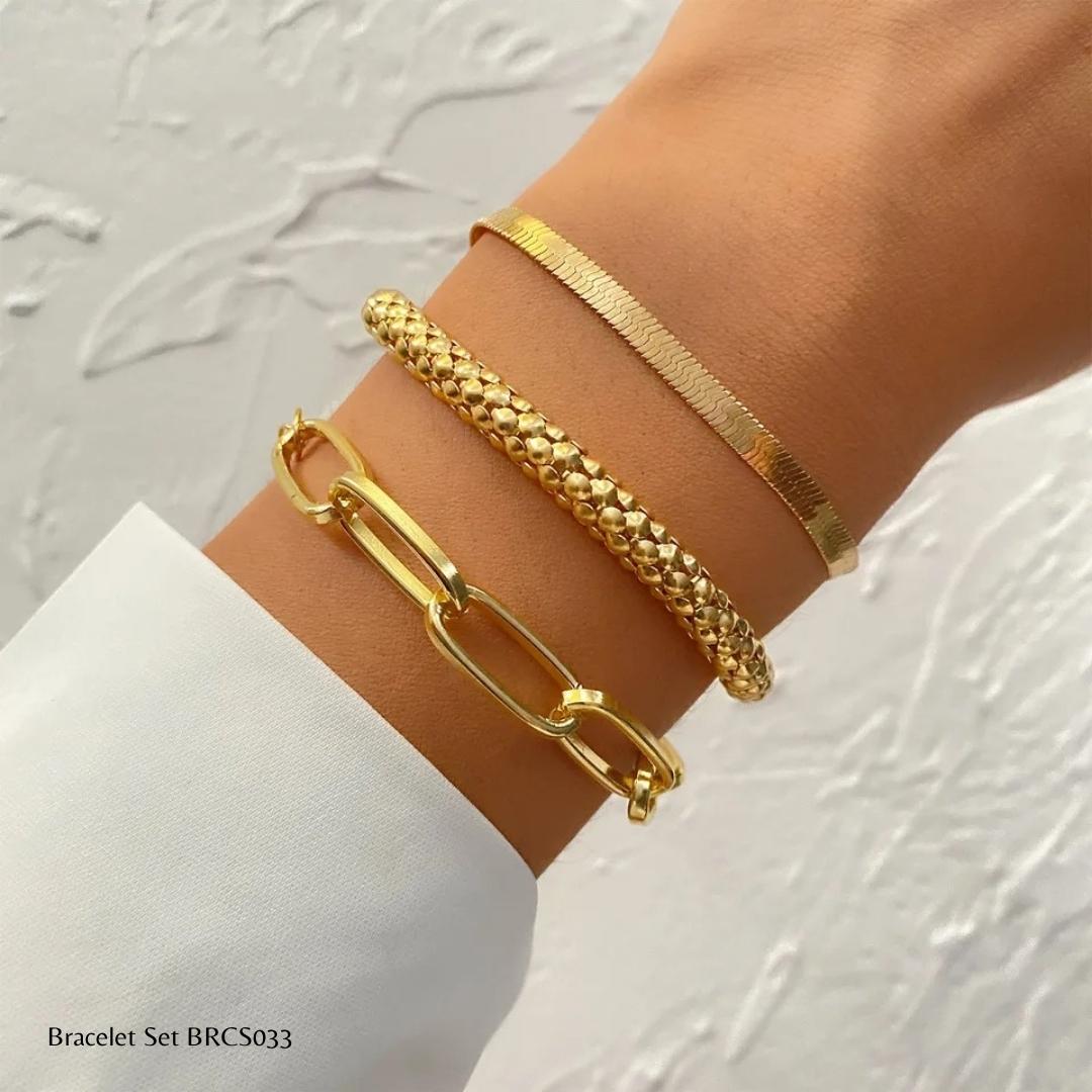 Bracelet Set | BRCS033 | Gold